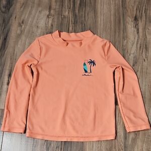 Carters Kids Peach Long-Sleeve Swim Shirt with Surf Graphic 3T